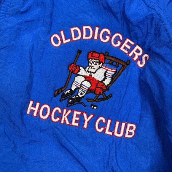 Vintage 1980s Old Diggers Hockey Club Embroidered Zip Up Jacket Large - Picture 3 of 8